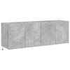 TV-seinäkaapit LED-valoilla 2 kpl betoninharmaa 60x35x41 cm