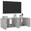 TV-seinäkaapit LED-valoilla 2 kpl betoninharmaa 60x35x41 cm