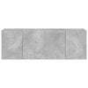 TV-seinäkaapit LED-valoilla 2 kpl betoninharmaa 60x35x41 cm