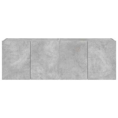 TV-seinäkaapit LED-valoilla 2 kpl betoninharmaa 60x35x41 cm