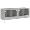 TV-seinäkaapit LED-valoilla 2 kpl betoninharmaa 60x35x41 cm