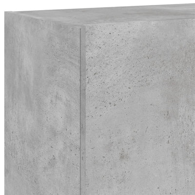 TV-seinäkaapit LED-valoilla 2 kpl betoninharmaa 60x35x41 cm
