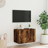TV-seinäkaappi LED-valoilla savutammi 60x35x41 cm