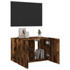 TV-seinäkaappi LED-valoilla savutammi 60x35x41 cm