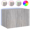 TV-seinäkaappi LED-valoilla harmaa Sonoma 60x35x41 cm