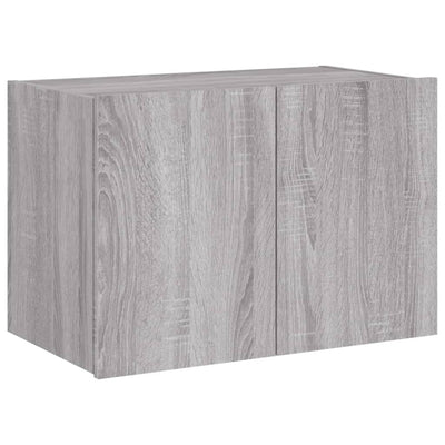 TV-seinäkaappi LED-valoilla harmaa Sonoma 60x35x41 cm