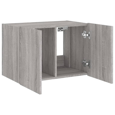 TV-seinäkaappi LED-valoilla harmaa Sonoma 60x35x41 cm