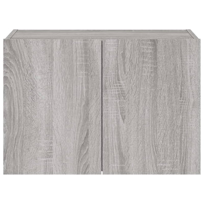 TV-seinäkaappi LED-valoilla harmaa Sonoma 60x35x41 cm