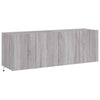 TV-seinäkaapit LED-valoilla 2 kpl harmaa Sonoma 60x35x41 cm