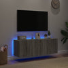 TV-seinäkaapit LED-valoilla 2 kpl harmaa Sonoma 60x35x41 cm