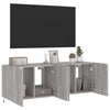 TV-seinäkaapit LED-valoilla 2 kpl harmaa Sonoma 60x35x41 cm