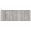 TV-seinäkaapit LED-valoilla 2 kpl harmaa Sonoma 60x35x41 cm