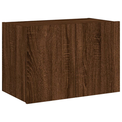 TV-seinäkaappi LED-valoilla ruskea tammi 60x35x41 cm