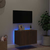 TV-seinäkaappi LED-valoilla ruskea tammi 60x35x41 cm