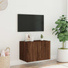 TV-seinäkaappi LED-valoilla ruskea tammi 60x35x41 cm