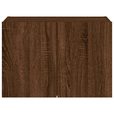 TV-seinäkaappi LED-valoilla ruskea tammi 60x35x41 cm
