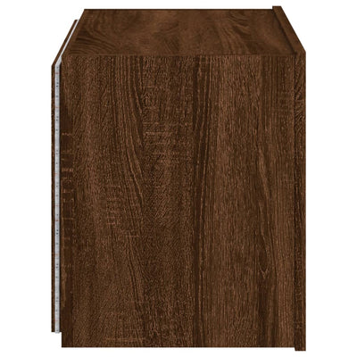 TV-seinäkaappi LED-valoilla ruskea tammi 60x35x41 cm