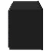 TV-seinäkaappi LED-valoilla musta 80x35x41 cm