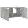 TV-seinäkaappi LED-valoilla betoninharmaa 80x35x41 cm