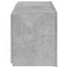 TV-seinäkaappi LED-valoilla betoninharmaa 80x35x41 cm