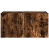 TV-seinäkaappi LED-valoilla savutammi 80x35x41 cm