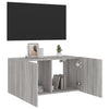 TV-seinäkaappi LED-valoilla harmaa Sonoma 80x35x41 cm