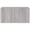 TV-seinäkaappi LED-valoilla harmaa Sonoma 80x35x41 cm