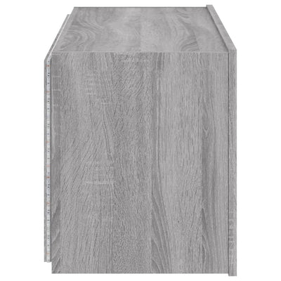 TV-seinäkaappi LED-valoilla harmaa Sonoma 80x35x41 cm