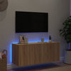 TV-seinäkaappi LED-valoilla Sonoma-tammi 100x35x41 cm