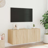 TV-seinäkaappi LED-valoilla Sonoma-tammi 100x35x41 cm