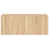 TV-seinäkaappi LED-valoilla Sonoma-tammi 100x35x41 cm