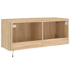 TV-seinäkaappi LED-valoilla Sonoma-tammi 100x35x41 cm
