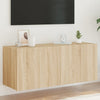 TV-seinäkaappi LED-valoilla Sonoma-tammi 100x35x41 cm