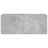 TV-seinäkaappi LED-valoilla betoninharmaa 100x35x41 cm