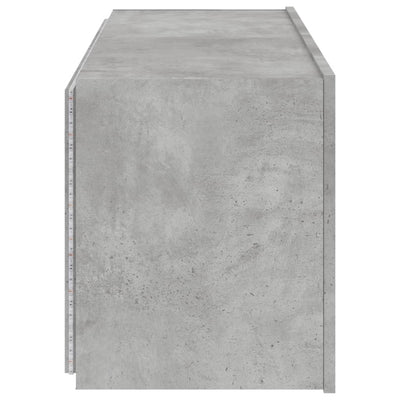 TV-seinäkaappi LED-valoilla betoninharmaa 100x35x41 cm