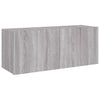 TV-seinäkaappi LED-valoilla harmaa Sonoma 100x35x41 cm