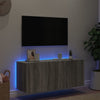 TV-seinäkaappi LED-valoilla harmaa Sonoma 100x35x41 cm