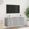 TV-seinäkaappi LED-valoilla harmaa Sonoma 100x35x41 cm