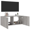 TV-seinäkaappi LED-valoilla harmaa Sonoma 100x35x41 cm