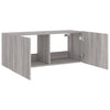 TV-seinäkaappi LED-valoilla harmaa Sonoma 100x35x41 cm