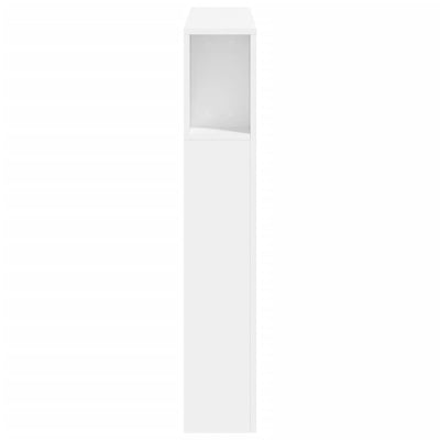 Sängynpääty LED-valoilla valk. 100x18,5x103,5 cm tekninen puu