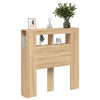 Sängynpääty LED-valoilla Sonoma-tammi 100x18,5x103,5 cm puu