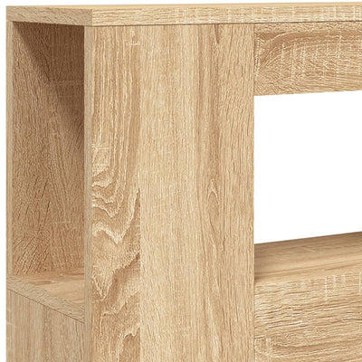 Sängynpääty LED-valoilla Sonoma-tammi 100x18,5x103,5 cm puu