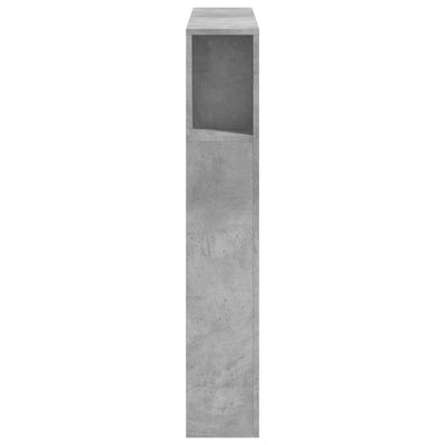 Sängynpääty LED-valoilla harmaa 100x18,5x103,5 cm tekninen puu