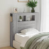 Sängynpääty LED-valoilla harmaa Sonoma 100x18,5x103,5 cm puu