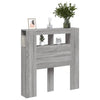 Sängynpääty LED-valoilla harmaa Sonoma 100x18,5x103,5 cm puu