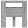 Sängynpääty LED-valoilla harmaa Sonoma 100x18,5x103,5 cm puu