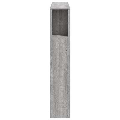 Sängynpääty LED-valoilla harmaa Sonoma 100x18,5x103,5 cm puu