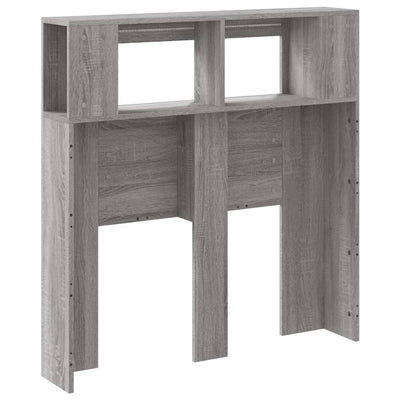 Sängynpääty LED-valoilla harmaa Sonoma 100x18,5x103,5 cm puu