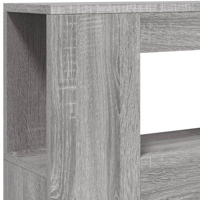 Sängynpääty LED-valoilla harmaa Sonoma 100x18,5x103,5 cm puu